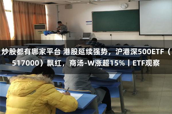 炒股都有哪家平台 港股延续强势，沪港深500ETF（517000）飘红，商汤-W涨超15%丨ETF观察