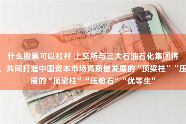 什么股票可以杠杆 上交所与三大石油石化集团将进一步深化合作，共同打造中国资本市场高质量发展的“顶梁柱”“压舱石”“优等生”