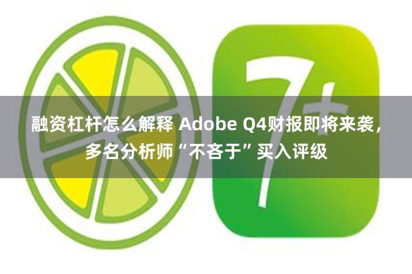 融资杠杆怎么解释 Adobe Q4财报即将来袭，多名分析师“不吝于”买入评级